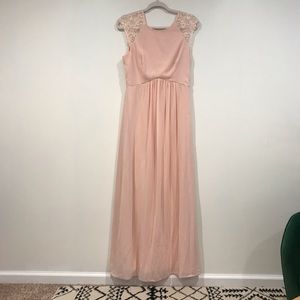 Blush bridesmaid dress